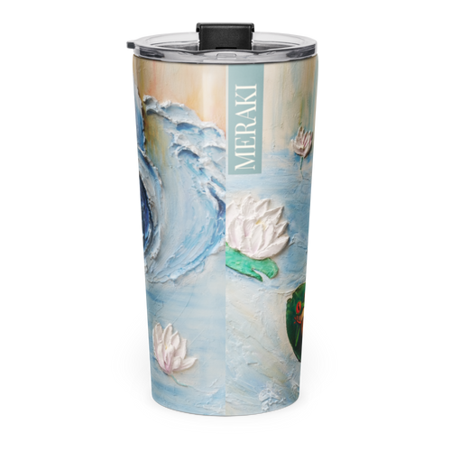 A Moment Between Waves - Tapered stainless steel tumbler