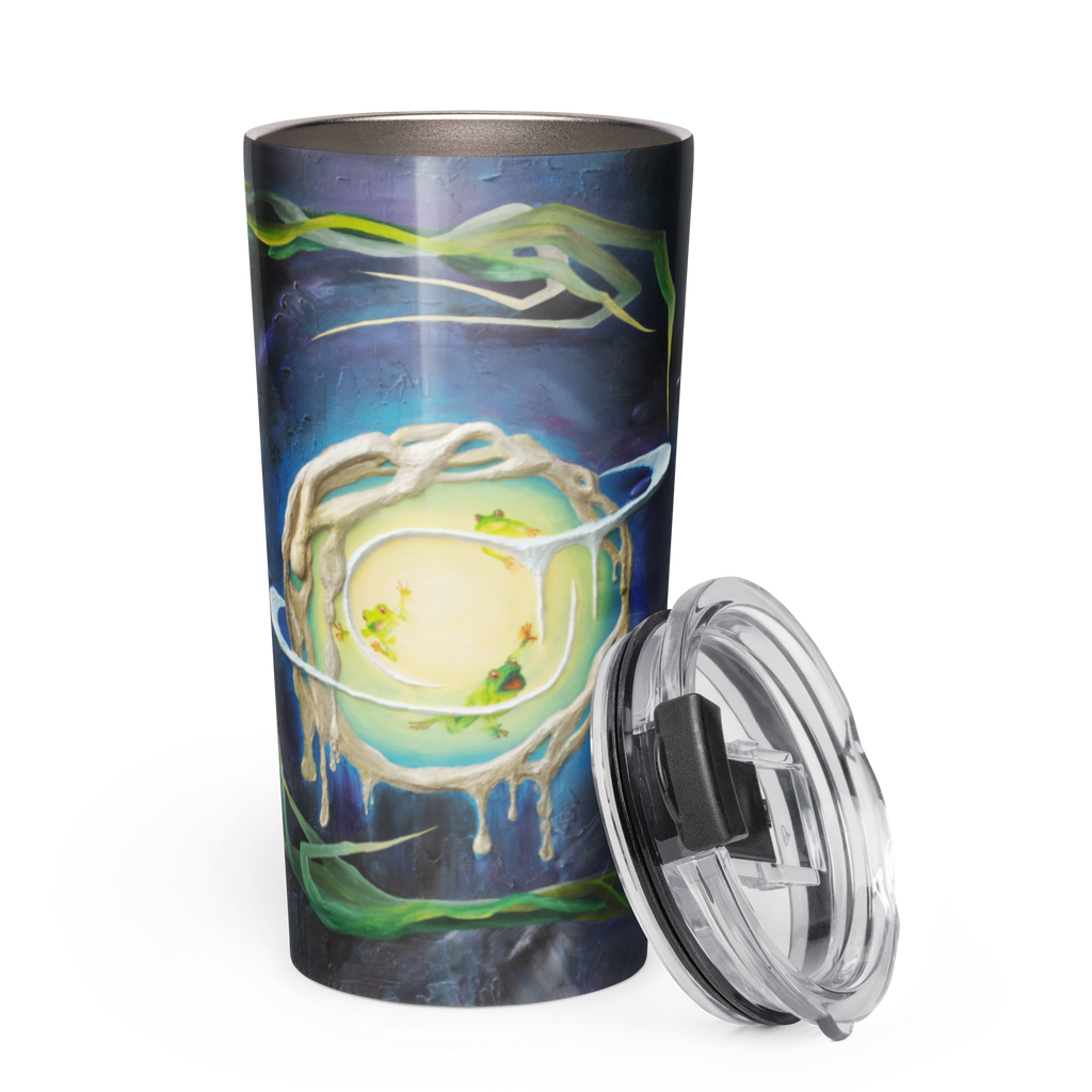 Into the Orb We Go - Tapered stainless steel tumbler