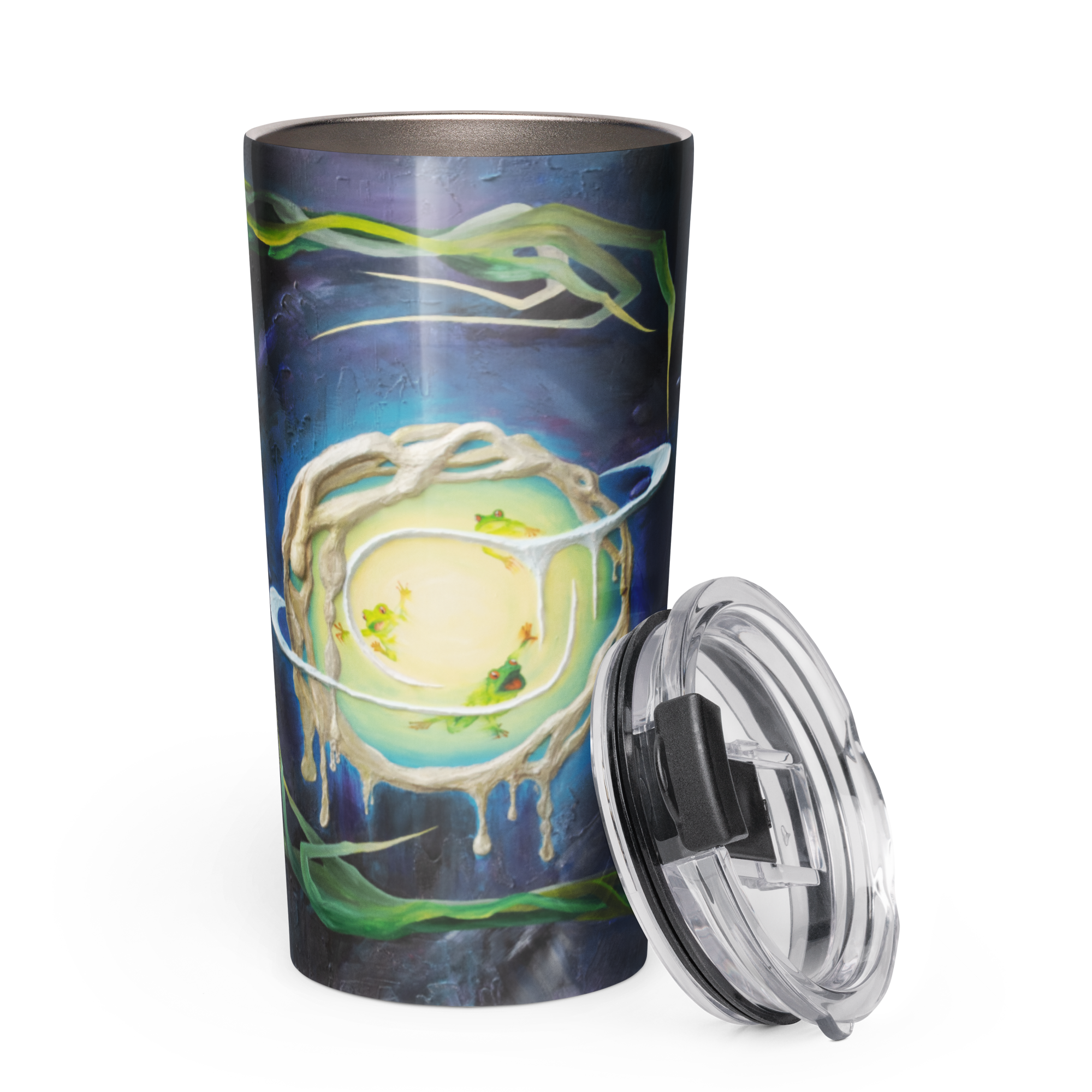 Into the Orb We Go - Tapered stainless steel tumbler